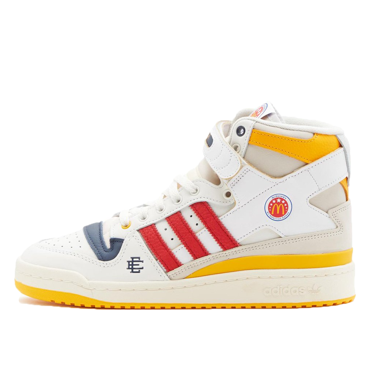 Adidas x Eric Emanuel x McDonalds Forum Hi (2021) OFF-WHITE/YELLOW/RED sneaker – authenticated on KLEKT
