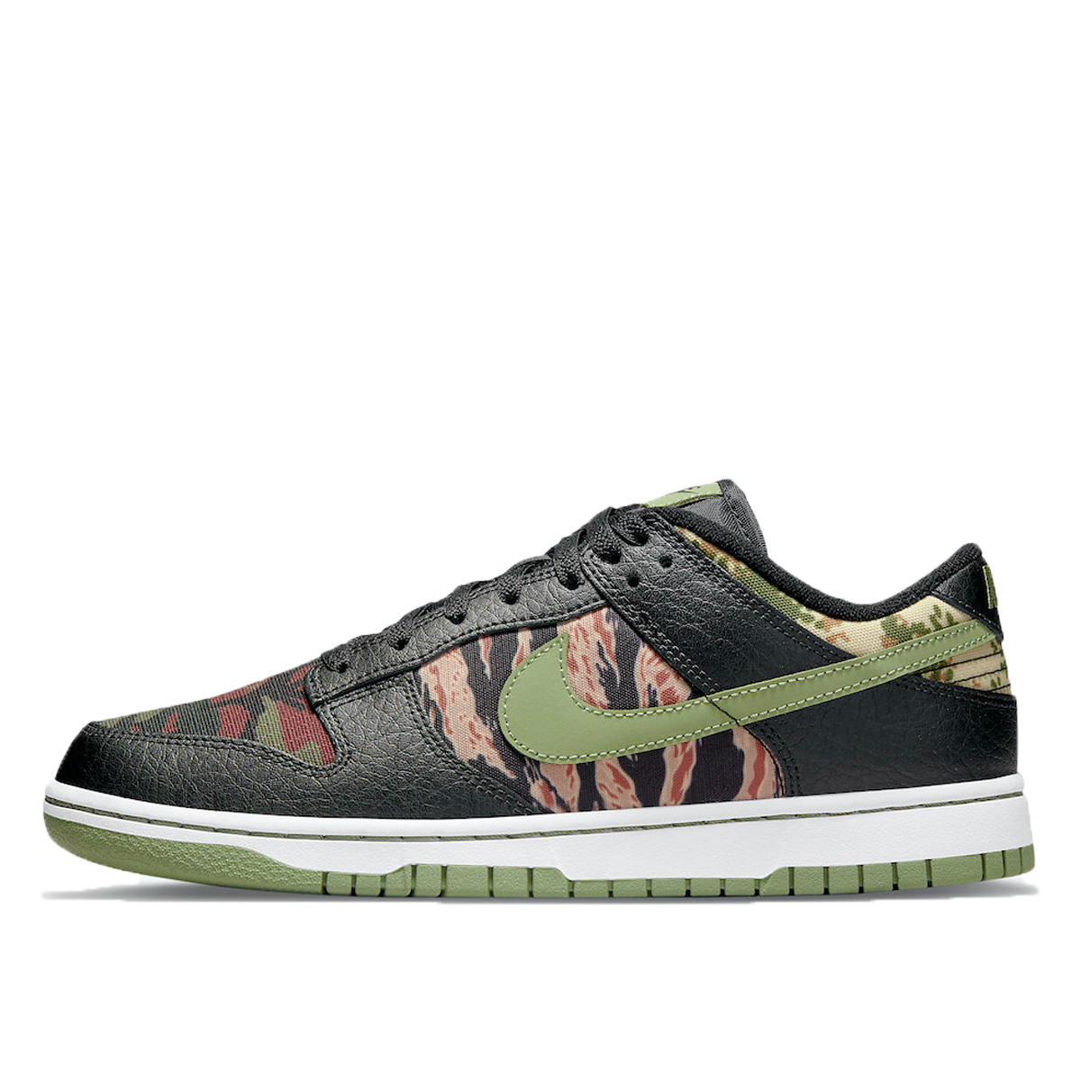 Nike Dunk Low SE Oil Green (2021) BLACK/MULTI-OLIVE sneaker – authenticated on KLEKT