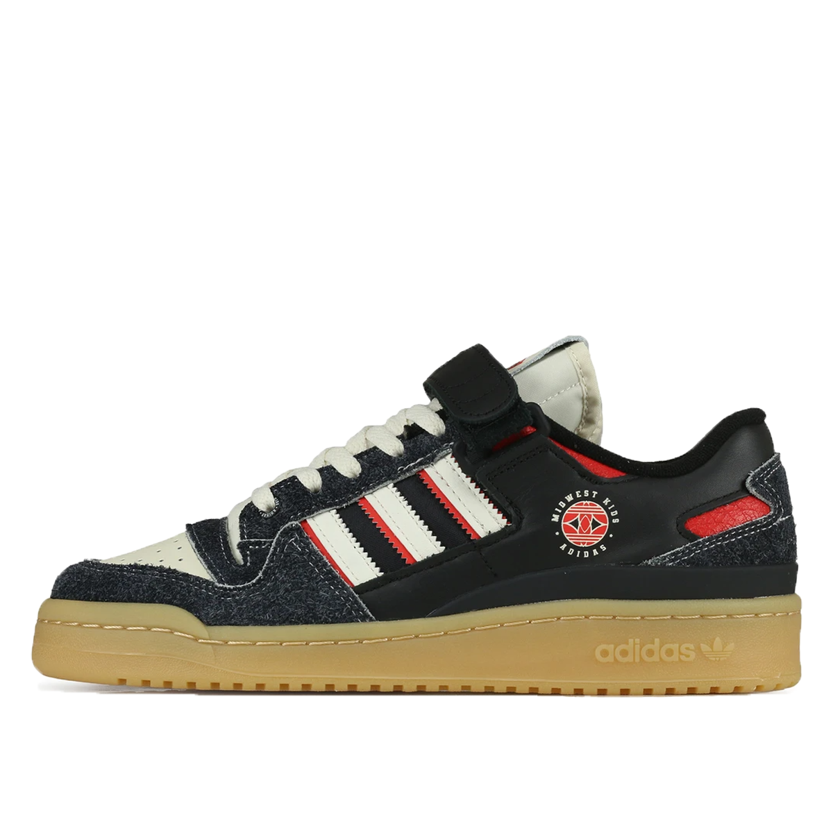 Adidas x Midwest Kids Forum 84 Low 'Black Gum' (2021) CORE BLACK/CLOUD WHITE/GUM sneaker – authenticated on KLEKT