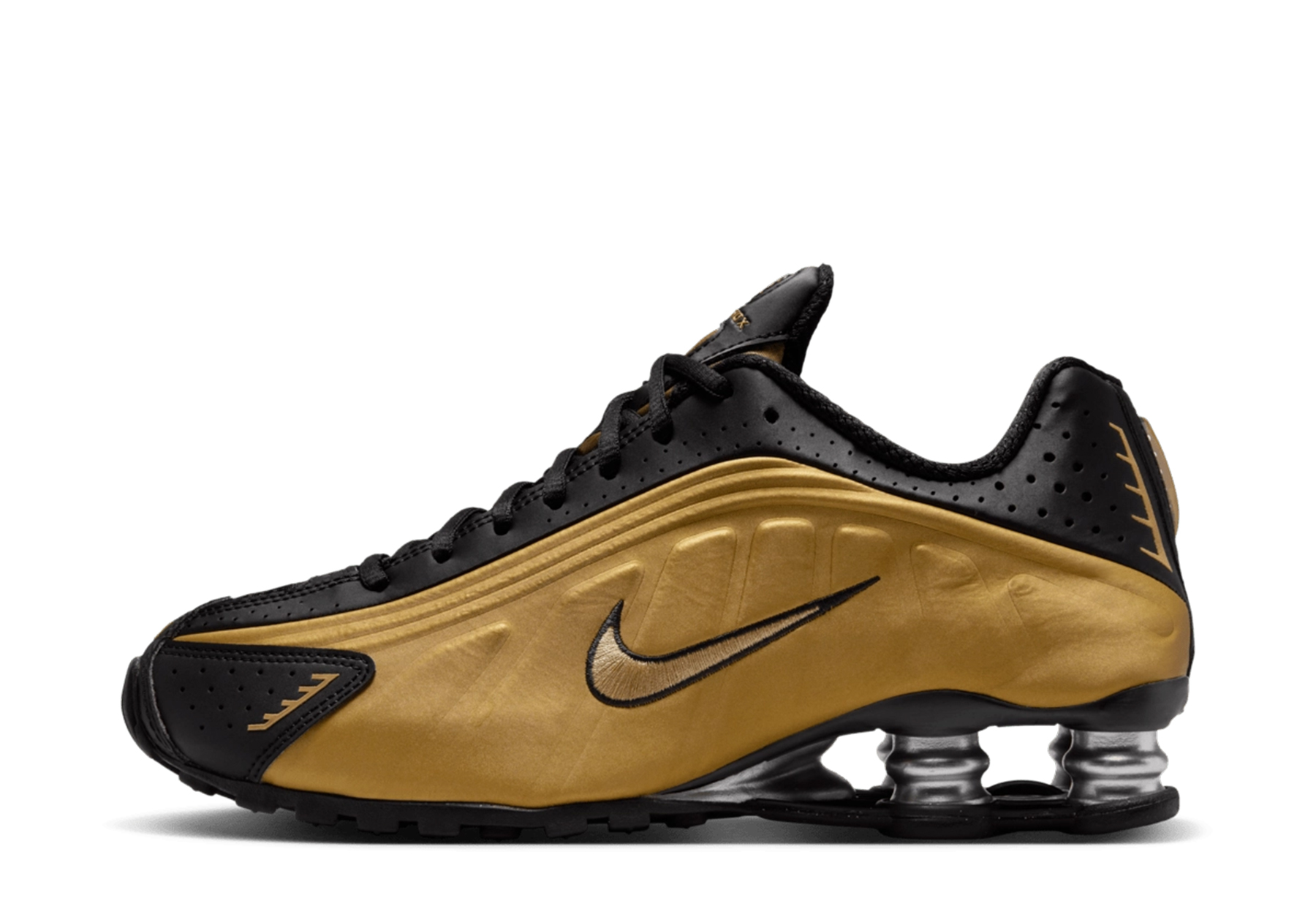 Nike Shox R4 WMNS 'Metallic Gold' (2024) Nike Shox R4 WMNS 'Metallic Gold' (2024) sneaker – authenticated on KLEKT