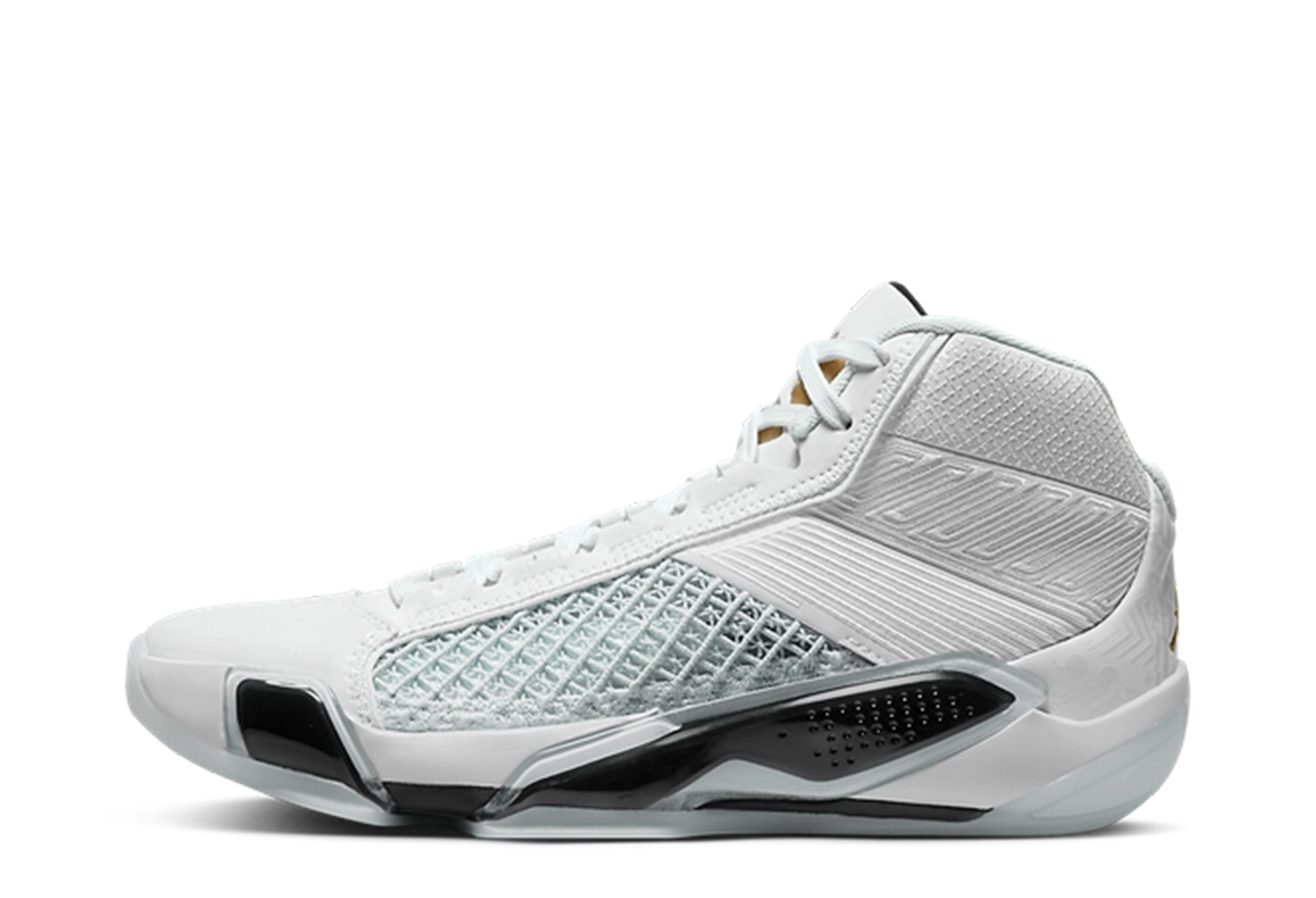 Air Jordan 38 'FIBA' (2023) White/Metallic Gold/Pure Platinum sneaker – authenticated on KLEKT