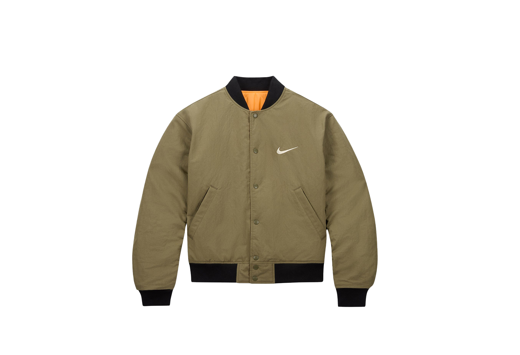Nike x Stüssy Reversible Jacket Olive/Bright Mandarin/Sail (FW23) Olive/Bright Mandarin/Sail sneaker – authenticated on KLEKT