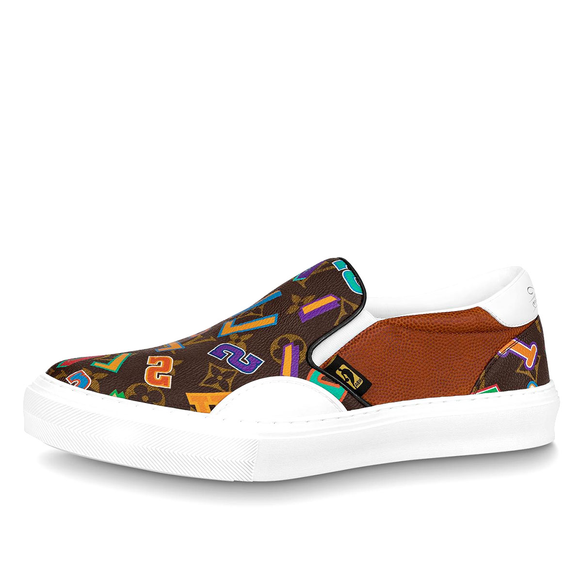Louis Vuitton x NBA Ollie Slip On Trainer (2021) Brown/Multi-Color sneaker – authenticated on KLEKT