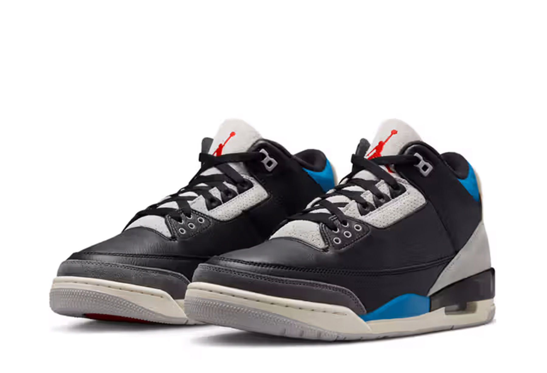 Air Jordan 3 'Rare Air' (2025) Black/Chile Red/Neutral Grey/Military Blue/Coconut Milk sneaker – authenticated on KLEKT