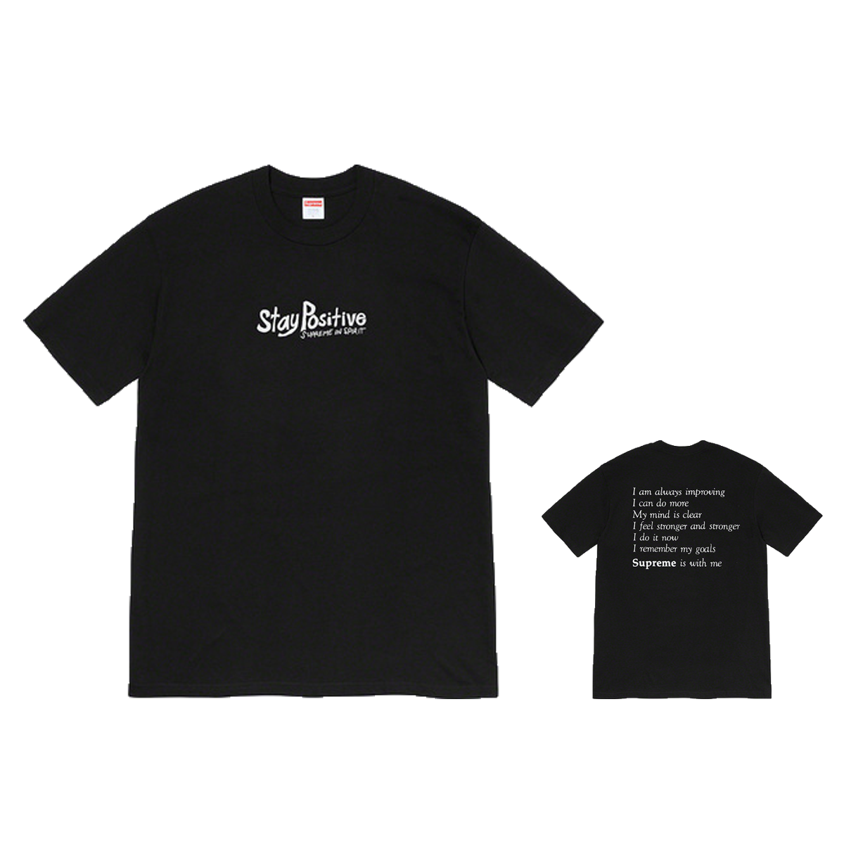 Supreme Stay Positive Tee Black (FW20) BLACK sneaker – authenticated on KLEKT