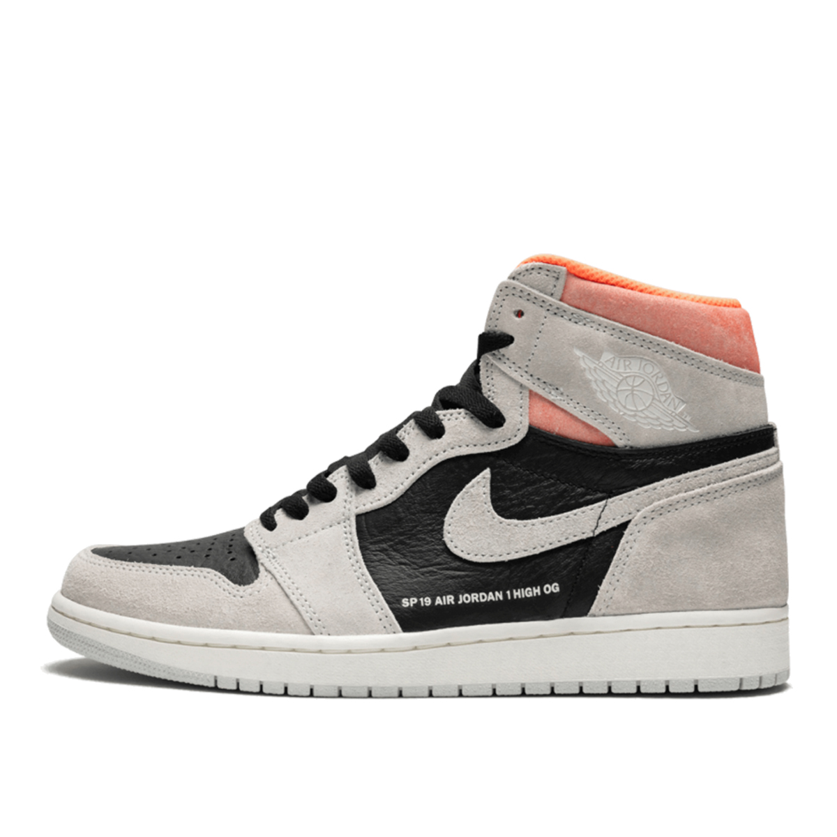 Air Jordan 1 High Retro 'Neutral Grey Hyper Crimson' (2019) sneaker – authenticated on KLEKT