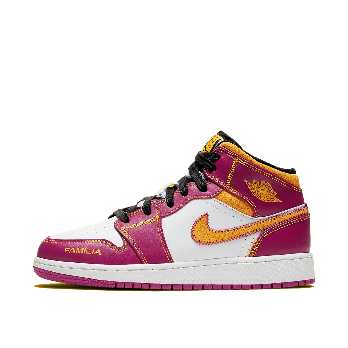 Air Jordan 1 Mid Dia de los Muertos (GS) (2020) WHITE/FUCHSIA/ORANGE/BLACK sneaker – authenticated on KLEKT