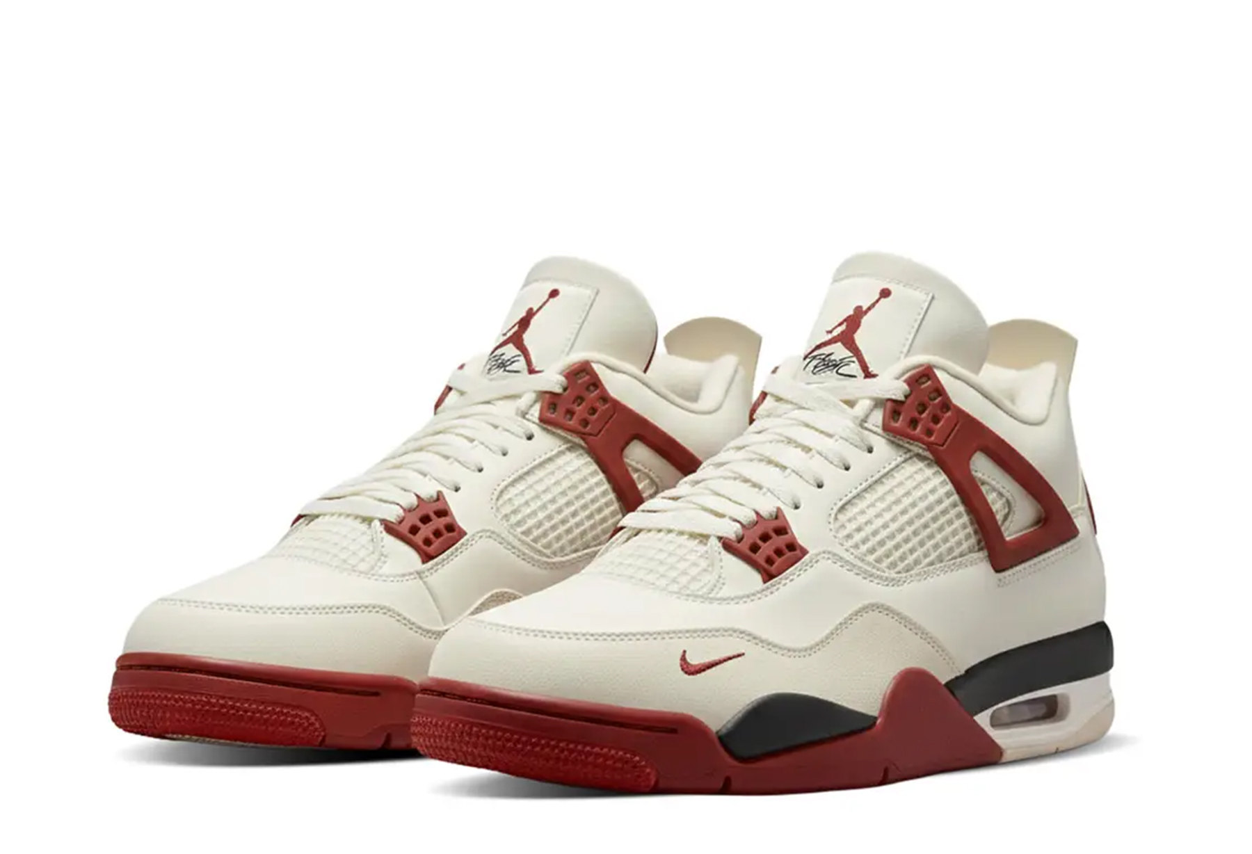 Air Jordan x Nigel Sylvester 4 'Brick After Brick' (2025) Sail/Cinnabar-Black sneaker – authenticated on KLEKT