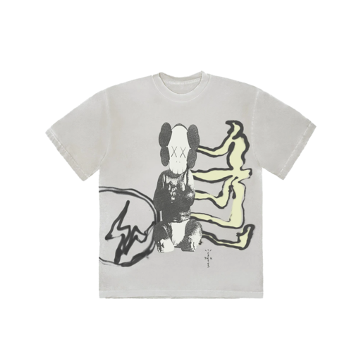 Travis Scott Cactus Jack + Kaws For Fragment Tee Aged Yellow (SS21)