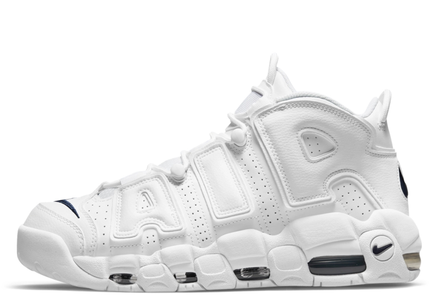Nike Air More Uptempo White Navy white/navy sneaker – authenticated on KLEKT