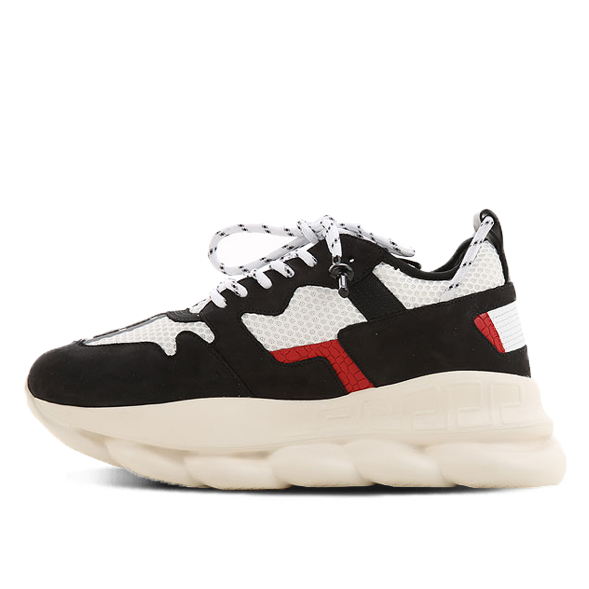 Luxury Versace Chain Reaction Sneaker Black Red WHITE/BLACK/RED sneaker – authenticated on KLEKT