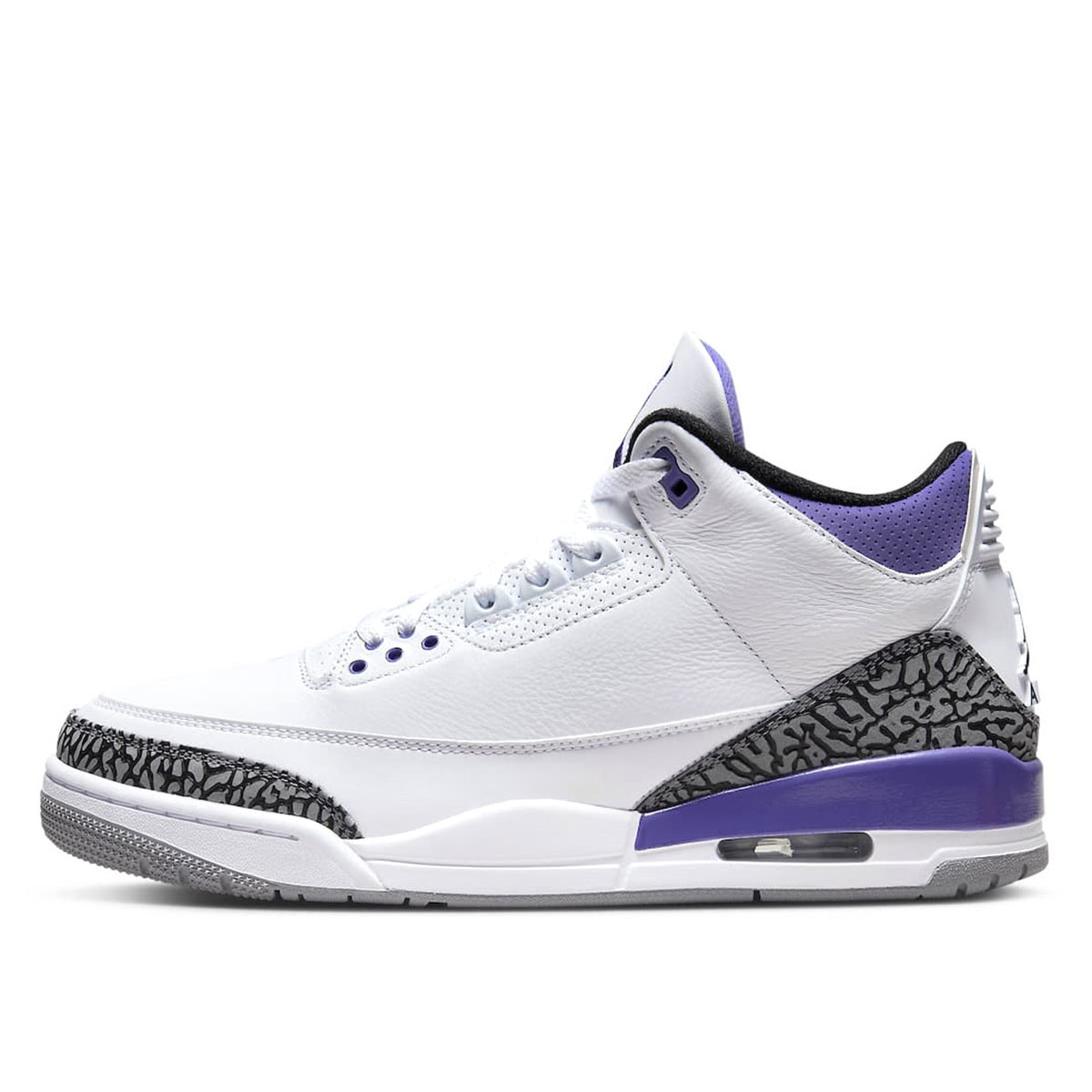Air Jordan 3 Dark Iris (2022) White/Black/Dark Iris/Cement Grey sneaker – authenticated on KLEKT
