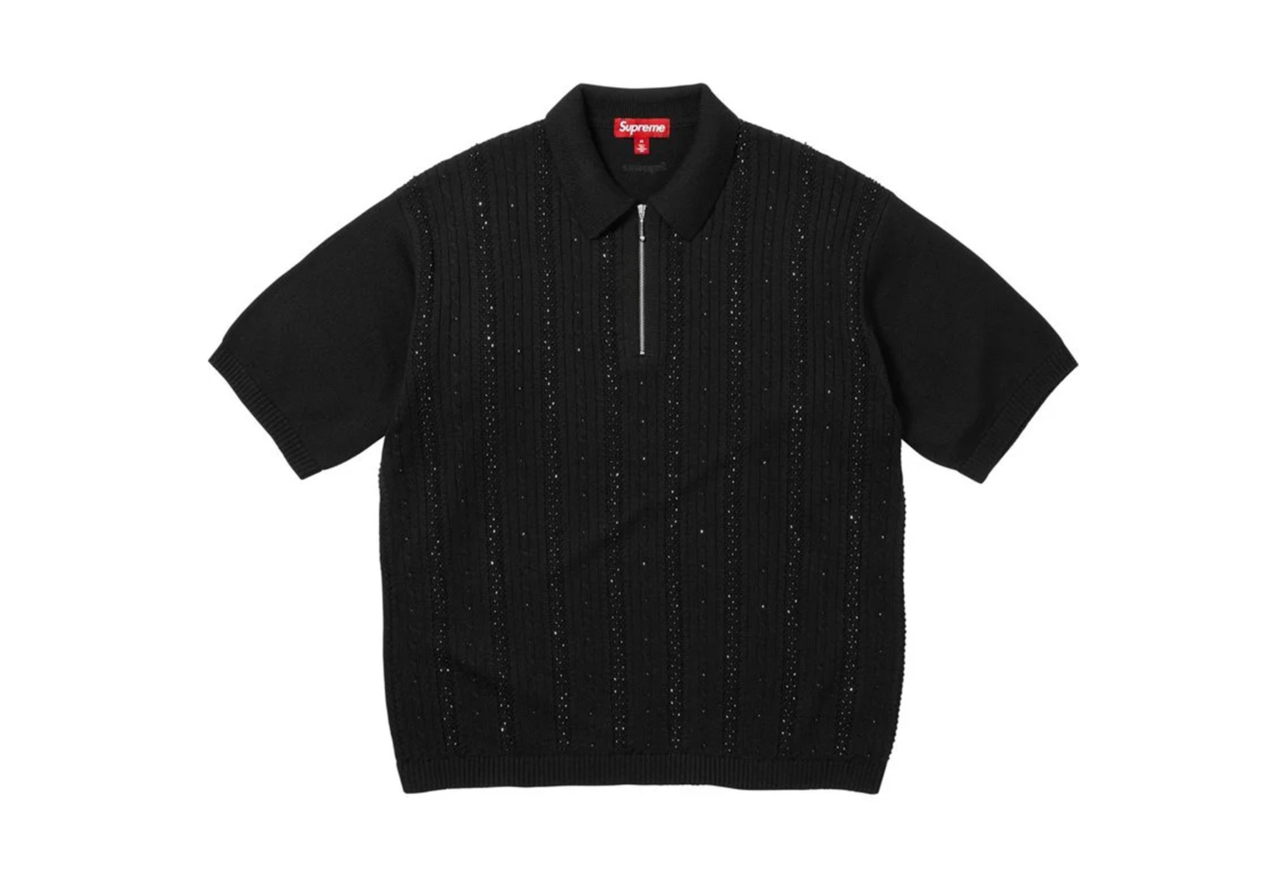 Supreme Beaded Zip Polo 'Black' (SS26) BLACK sneaker – authenticated on KLEKT