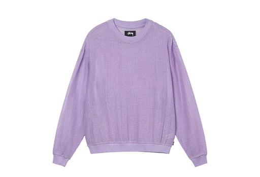 Stussy Cotton Mesh LS Crew Lavender (SS22)