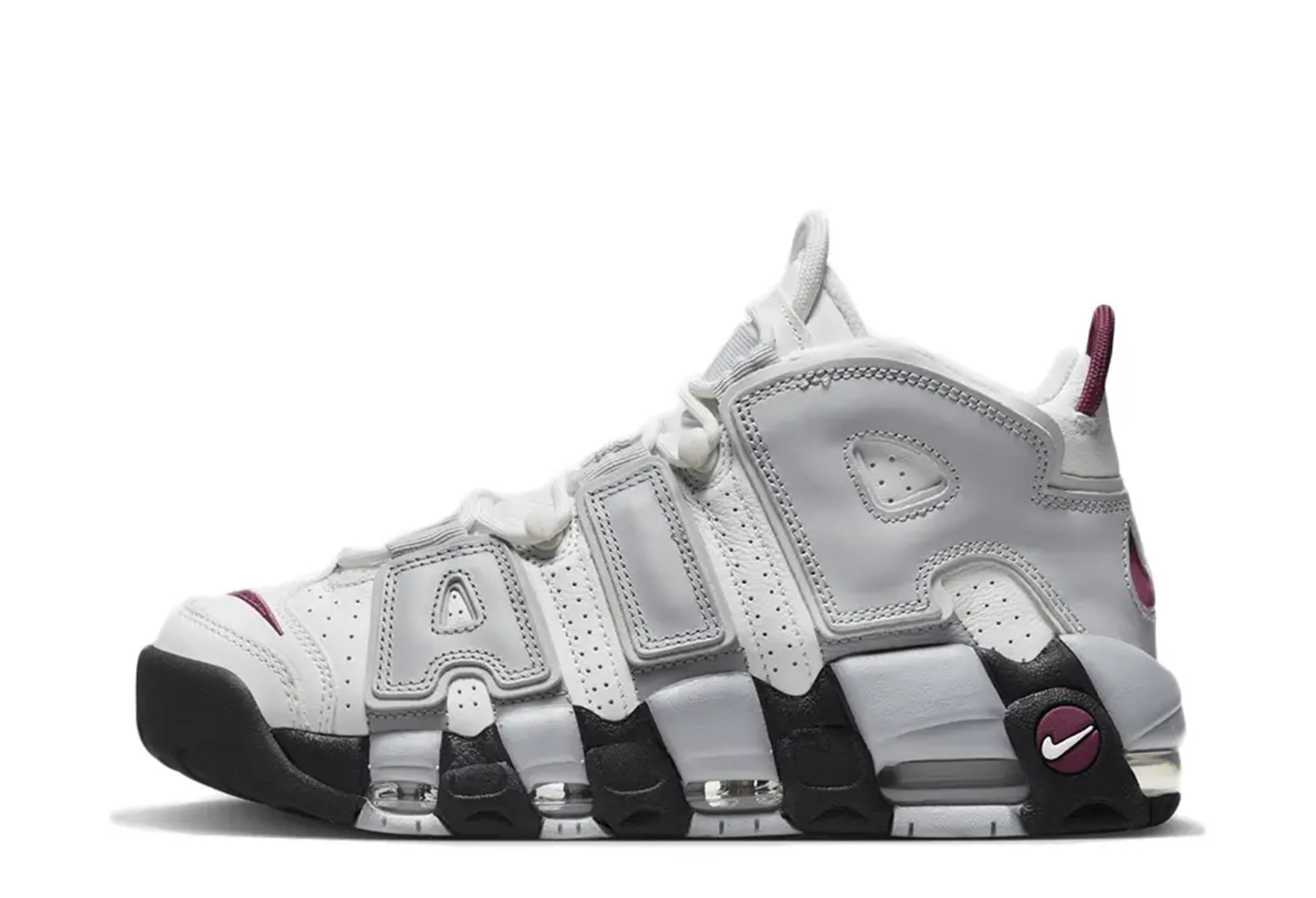 Nike Air More Uptempo White Grey Bordeaux (2023) GREY BORDEAUX sneaker – authenticated on KLEKT