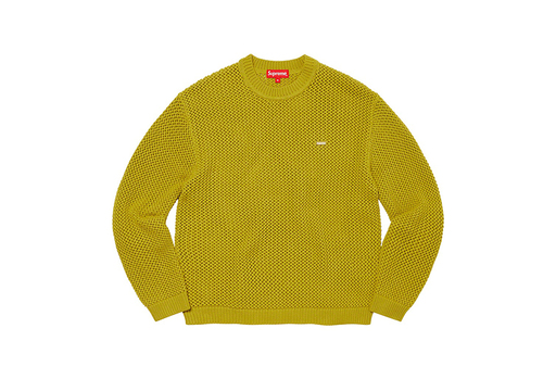 Supreme Open Knit Small Box Sweater Acid Green (SS22)