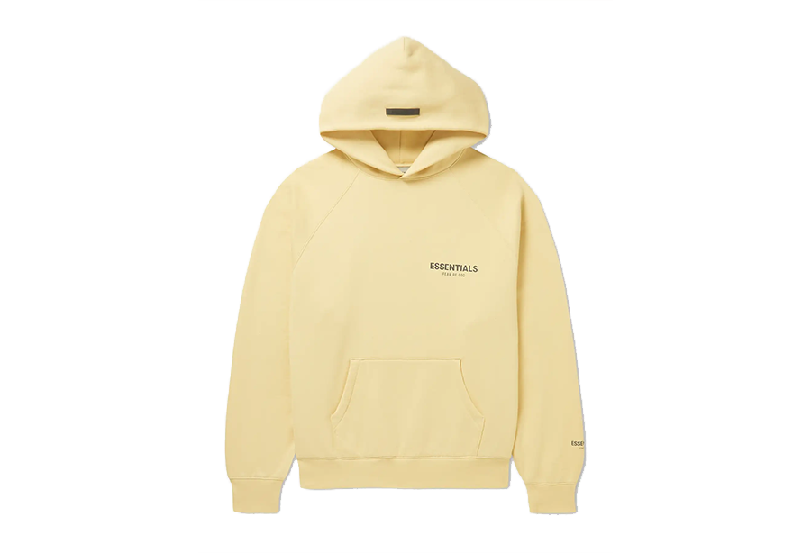 Fear Of God ESSENTIALS Logo-Print Cotton-Blend Jersey Hoodie Cream (FW21) CREAM sneaker – authenticated on KLEKT