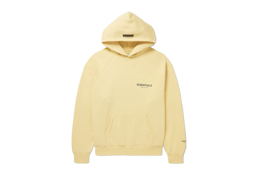 Fear Of God ESSENTIALS Logo-Print Cotton-Blend Jersey Hoodie Cream (FW21)