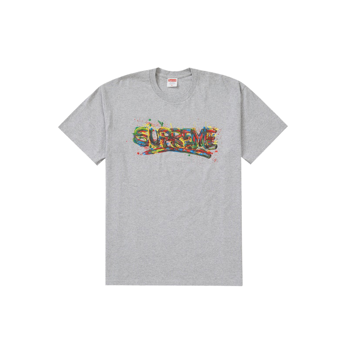 Supreme Paint Logo Tee Heather Grey (SS20) sneaker – authenticated on KLEKT