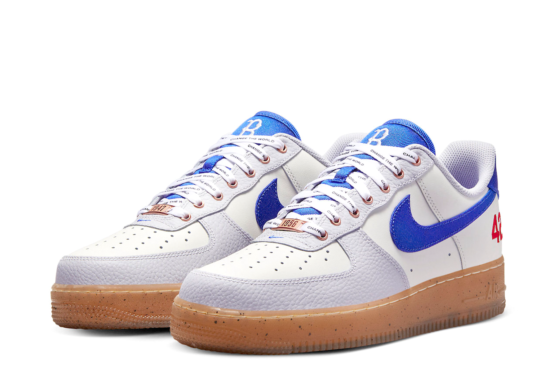 Nike Air Force 1 Low 'Jackie Robinson' (2023) Sail/Racer Blue-White-Neutral Grey-Black-University Red sneaker – authenticated on KLEKT