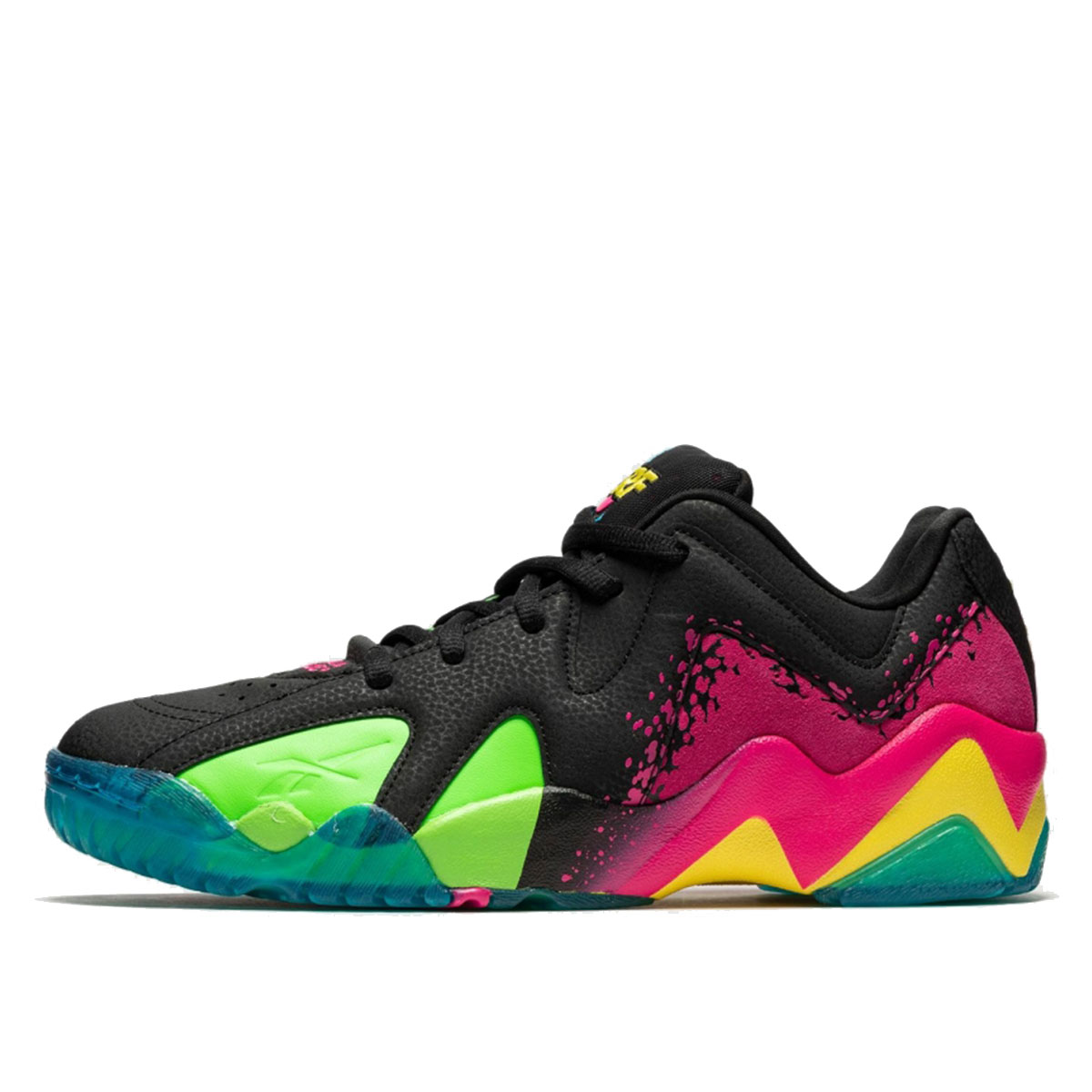 Reebok Kamikaze II Low NERF NERFOOP (2021) BLACK/PROUD PINK/SOLAR LIME sneaker – authenticated on KLEKT
