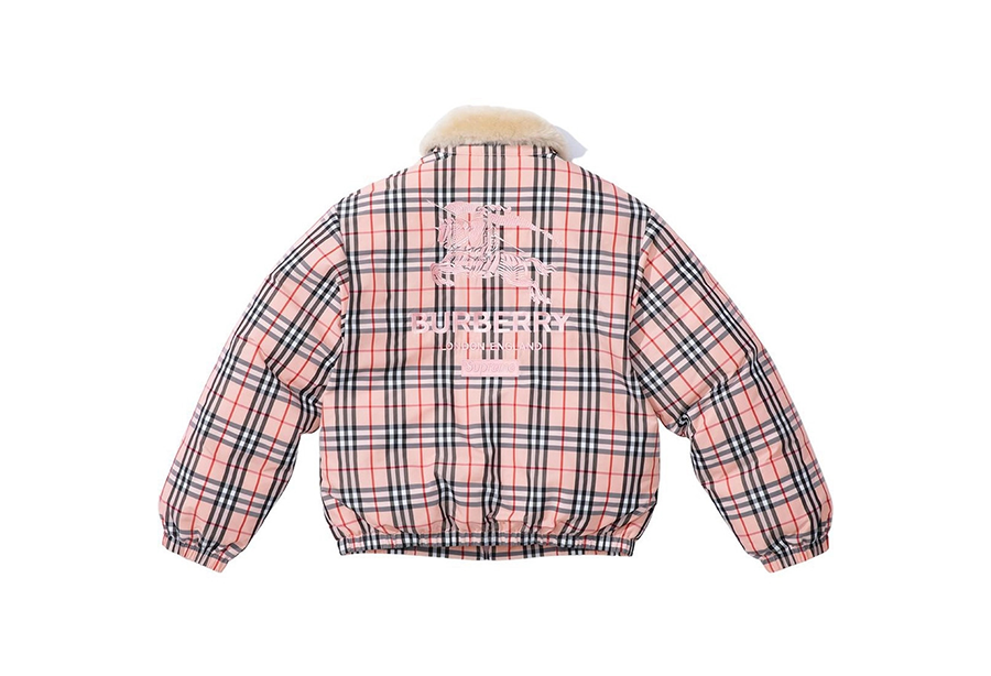 Supreme x Burberry® Shearling Collar Down Puffer Jacket Pink Check (SS22) sneaker – authenticated on KLEKT
