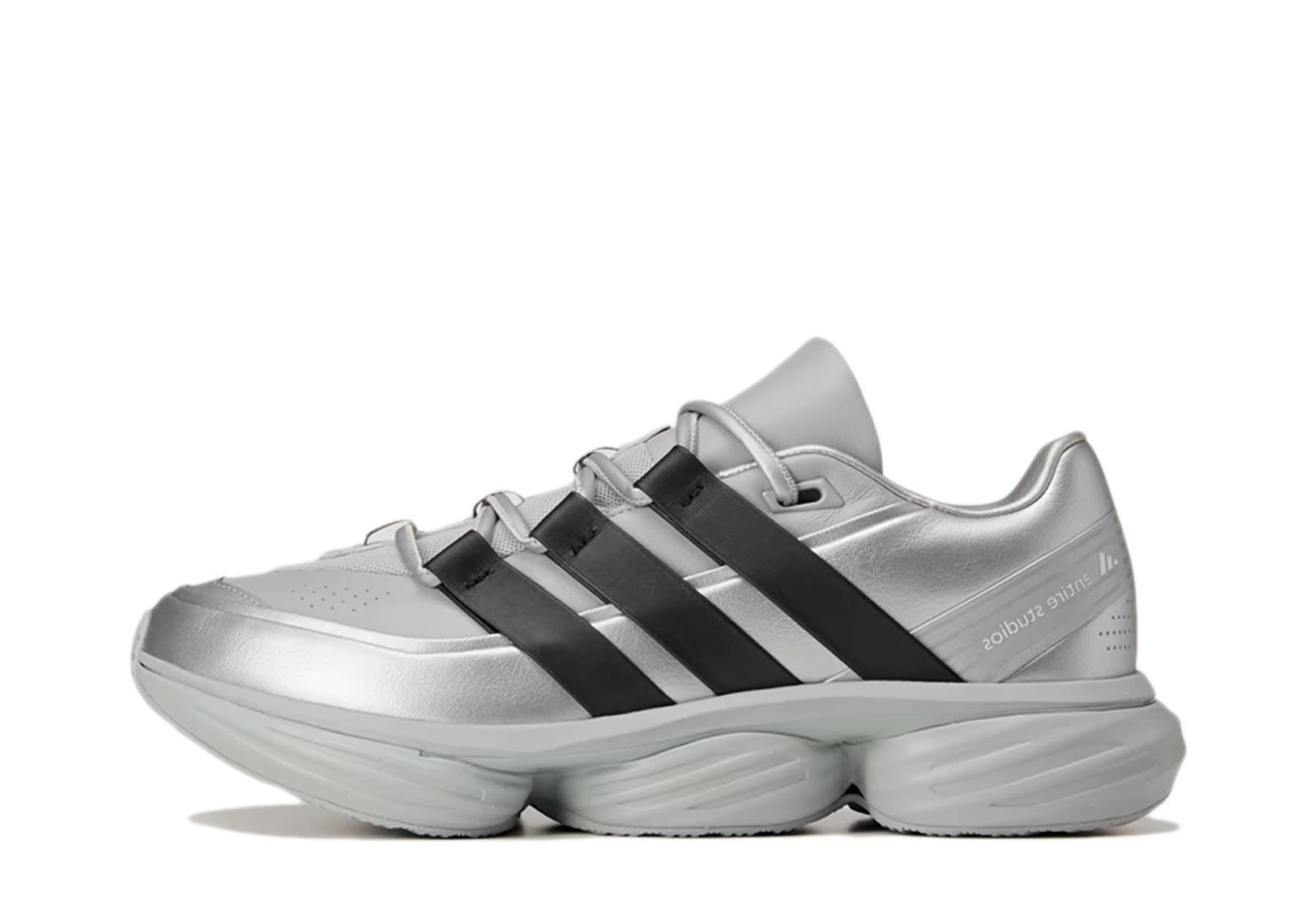 Adidas x Entire Studios Lightblaze Pod 'Metallic Silver' (2026) Metallic Silver/Black sneaker – authenticated on KLEKT