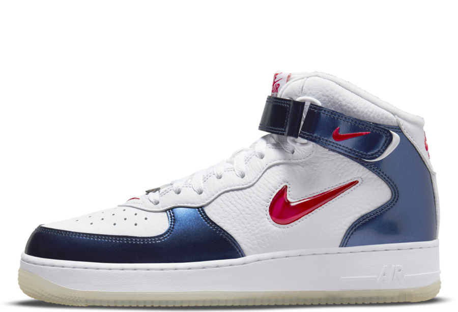 Nike Air Force 1 Mid Independence Day (2022) metallic blue/white/red sneaker – authenticated on KLEKT