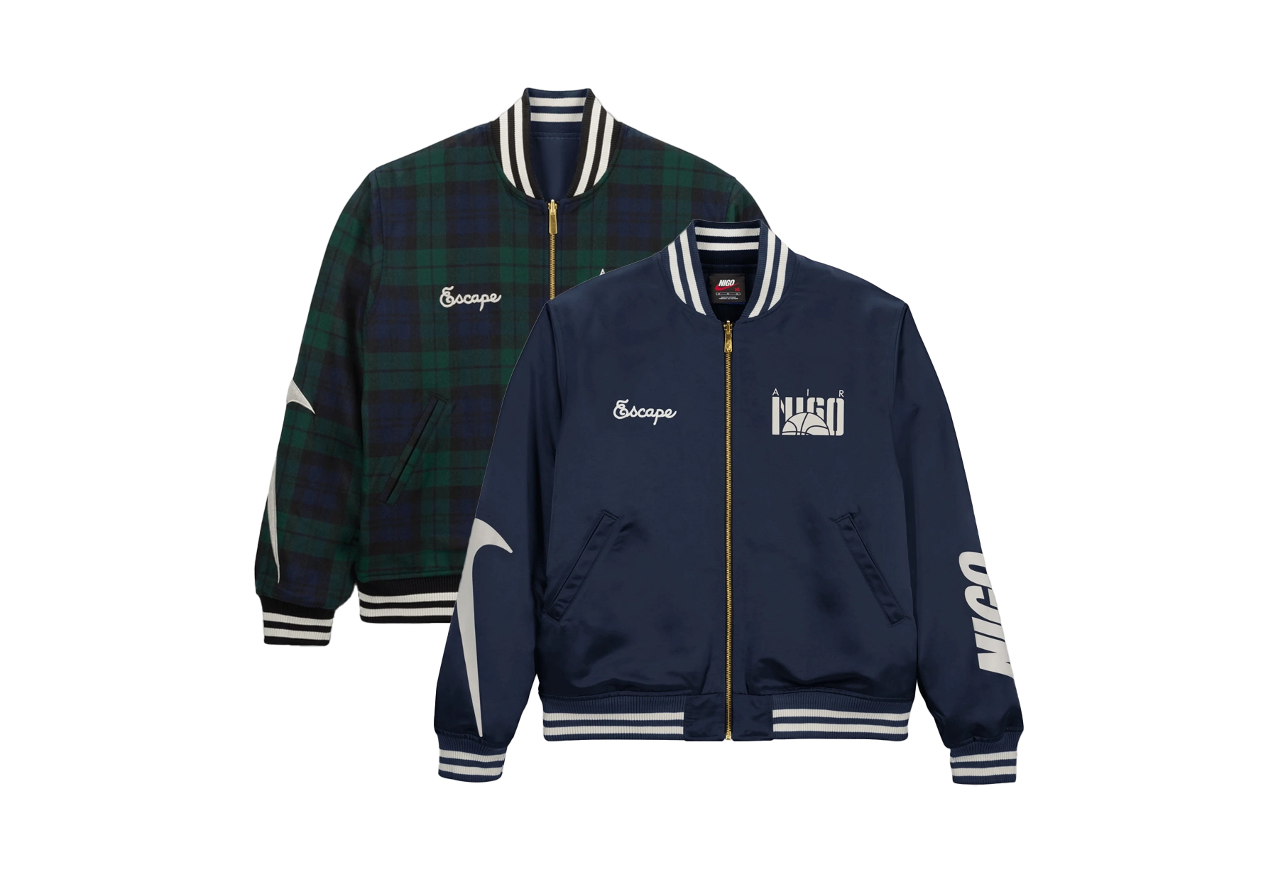 Nike x Nigo Reversible Varsity Jacket 'Navy' - College Pack (2026) Navy/Green/White sneaker – authenticated on KLEKT