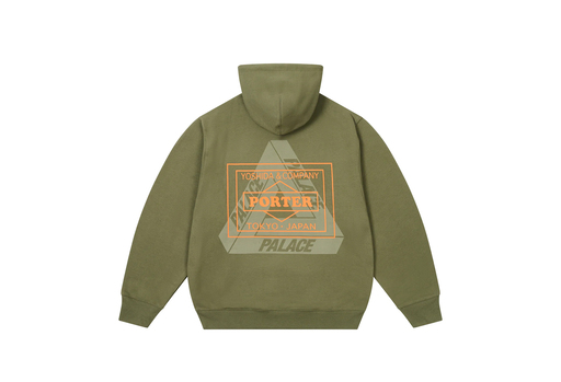 Palace Porter Logo Hood 'Olive' (FW24)