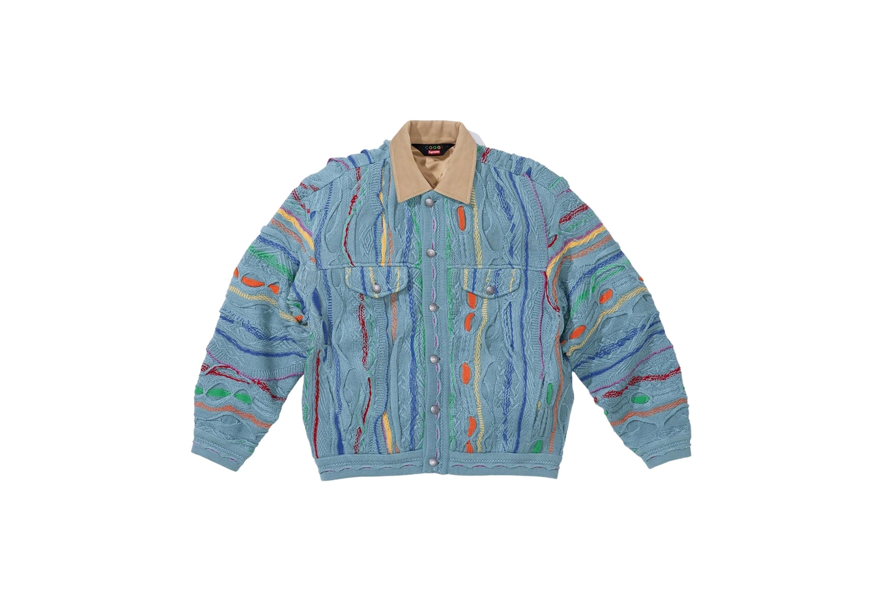 Supreme x Coogi Trucker Jacket Blue (SS23) BLUE sneaker – authenticated on KLEKT