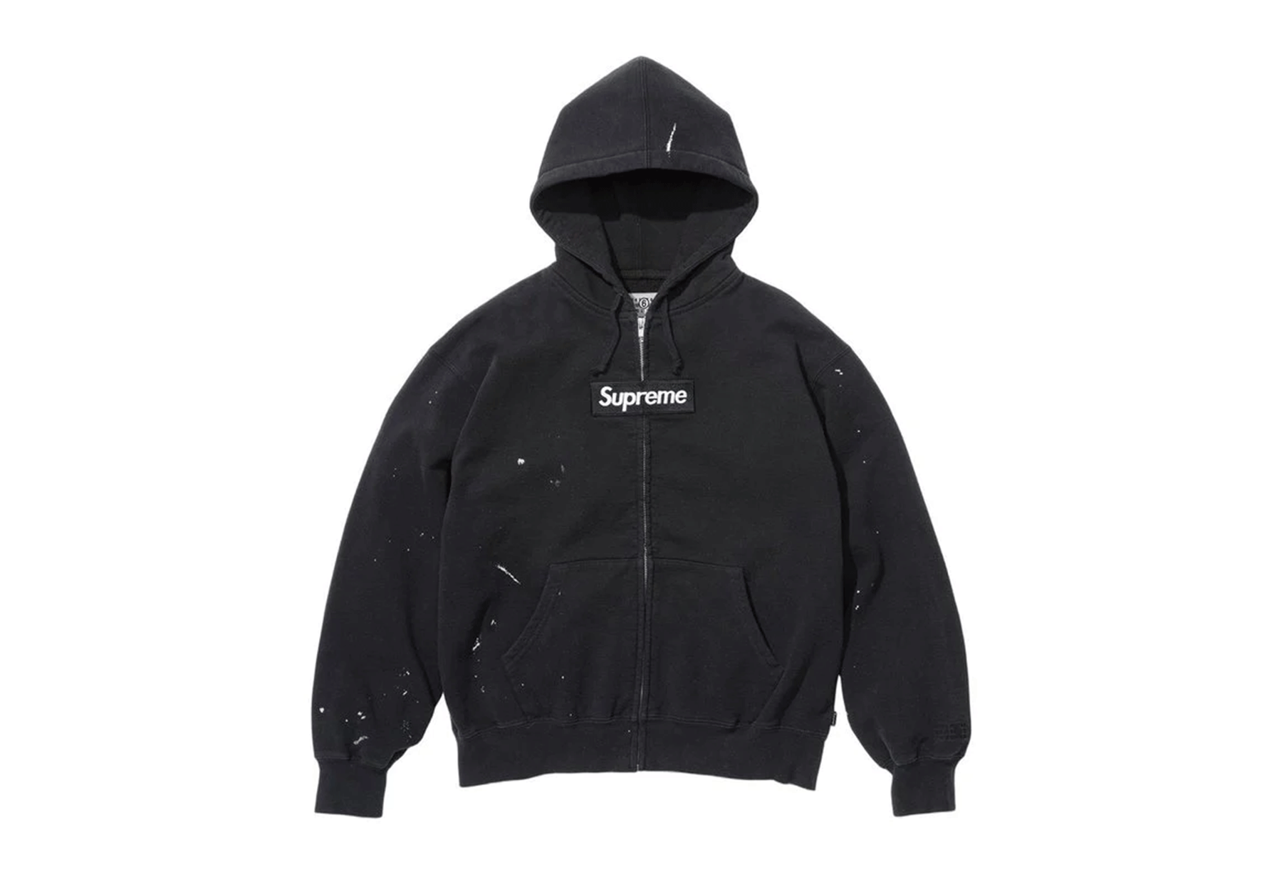 Supreme x MM6 Maison Margiela Box Logo Zip Up Hooded Sweatshirt