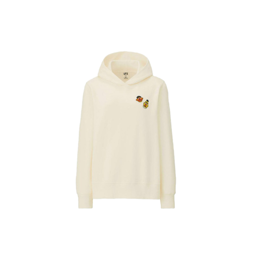 Kaws x Uniqlo x Sesame Street Bert & Ernie Heads Hoodie (US Womens Sizing) Natural (FW18)