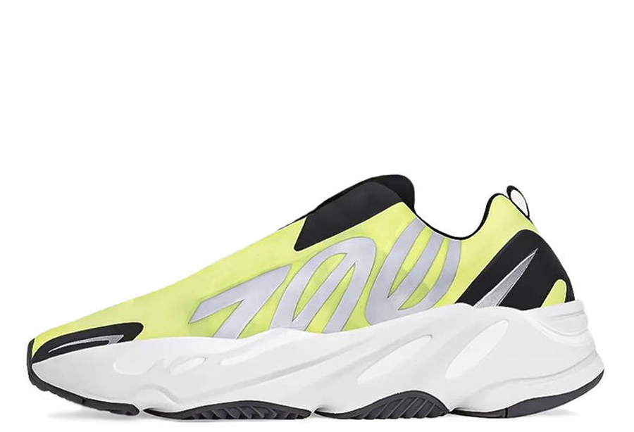 Yeezy 700 Laceless Phosphor	(2022) Neon Yellow/Silver/Black sneaker – authenticated on KLEKT