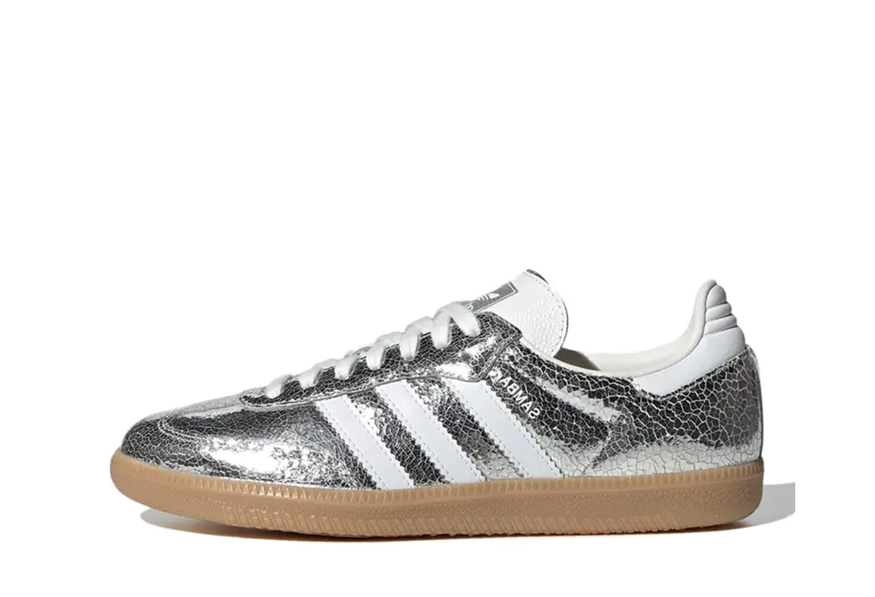 Adidas Samba OG 'Silver Metallic Cracked Leather' (2025) SILVER sneaker – authenticated on KLEKT