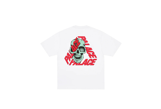 Palace P3 Skull T-Shirt 'White' (SS25) – authenticated on KLEKT
