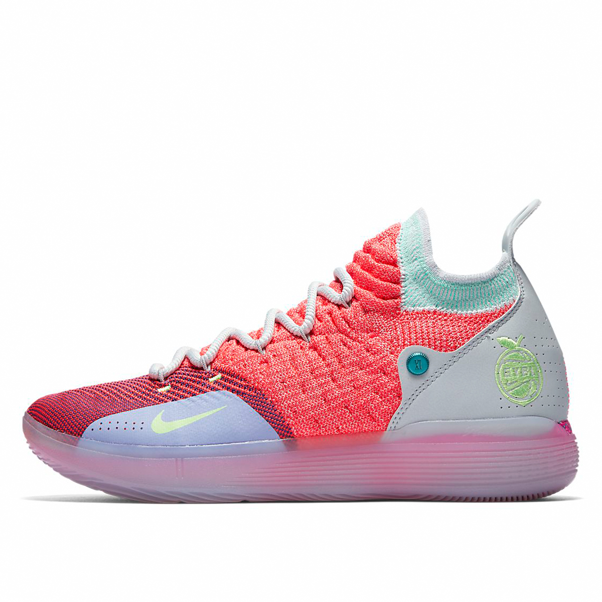 Nike KD 11 EYBL Hot Punch/Lime Blast-Pure Platinum sneaker – authenticated on KLEKT