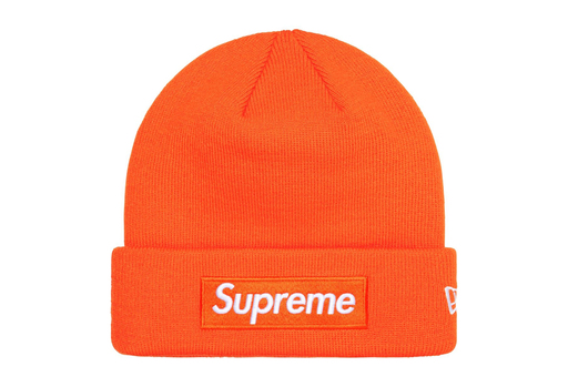 Supreme x New Era Box Logo Beanie 'Dark Orange' (FW24) – authenticated on KLEKT