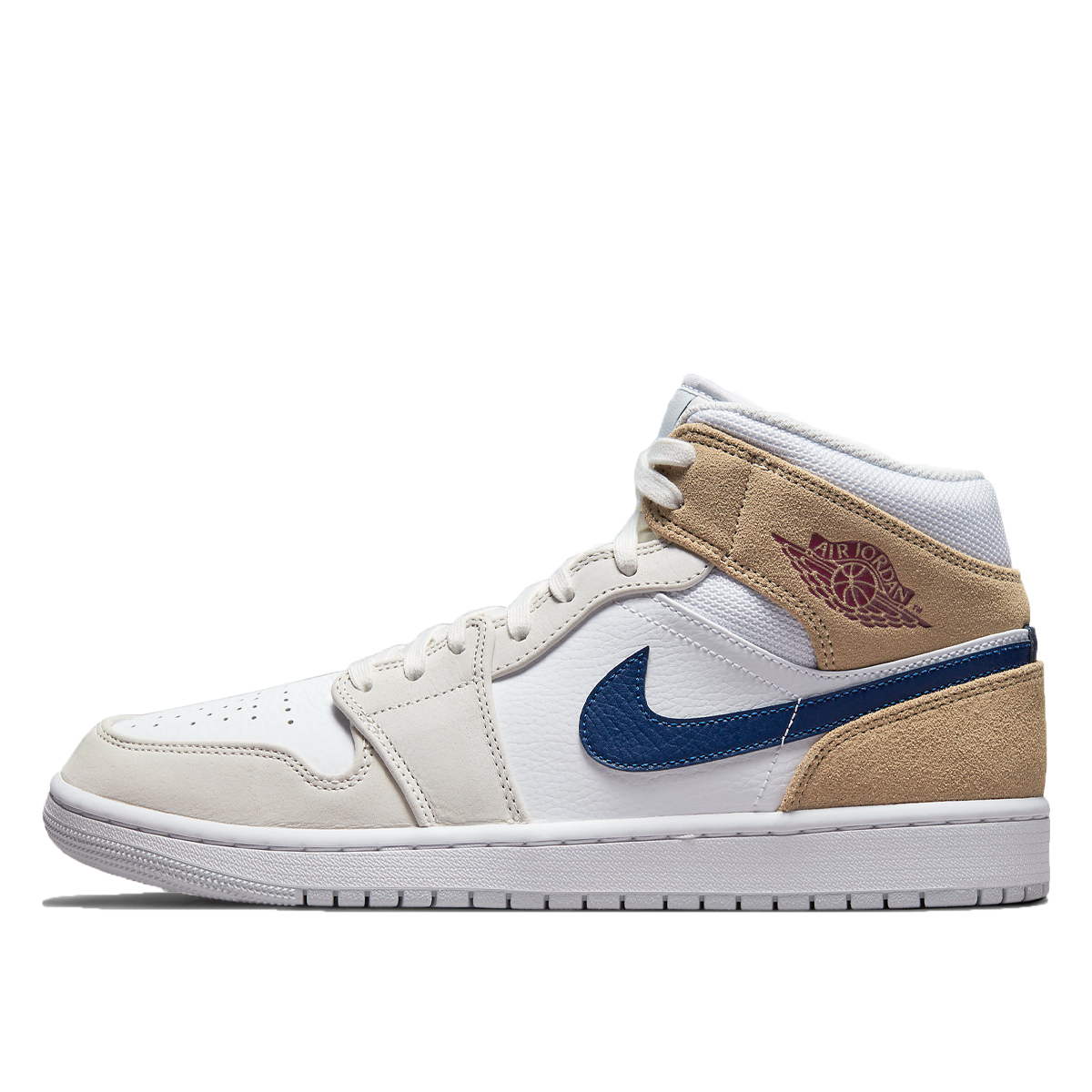 Air Jordan 1 Mid 'Tan Suede' (2021) NAVY/TAN/WHITE sneaker – authenticated on KLEKT