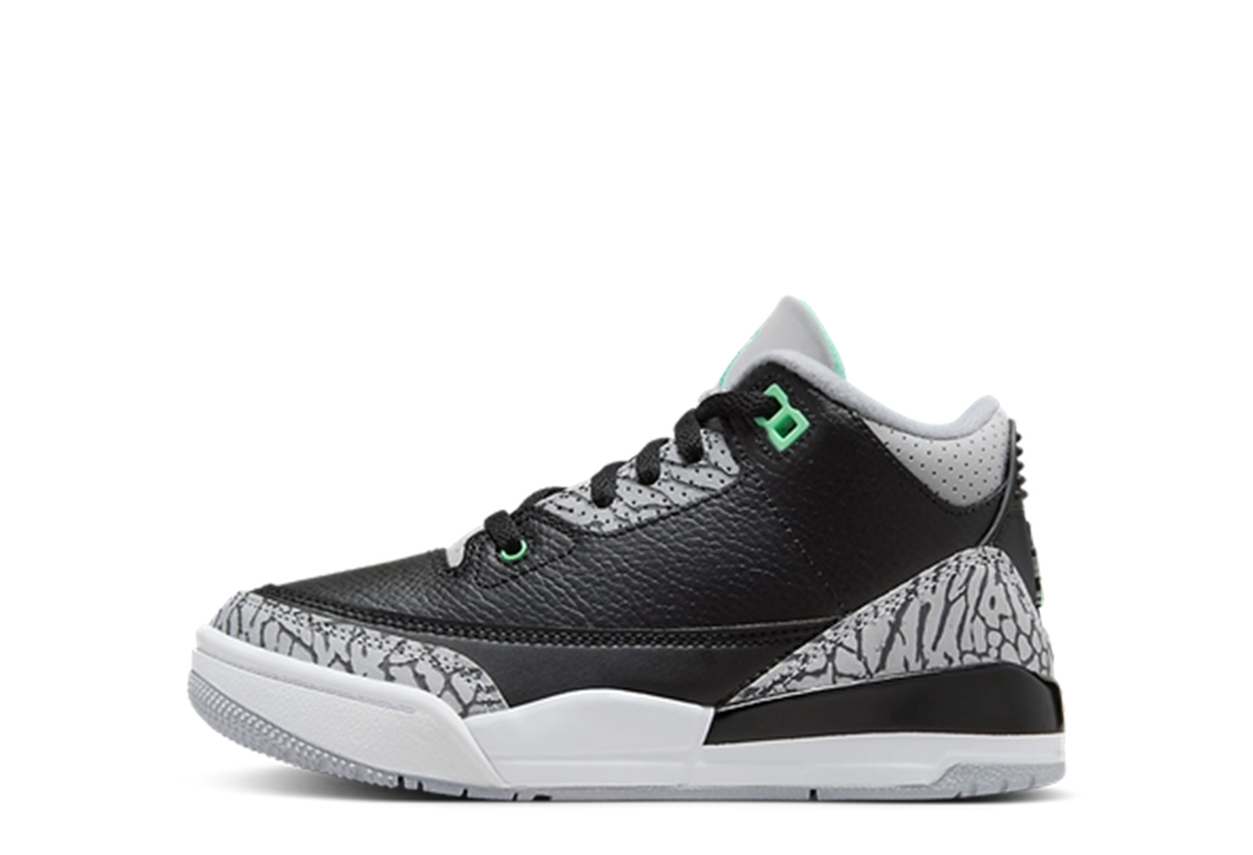 Air Jordan 3 Retro GS 'Green Glow' (2024) Black/Green Glow/Wolf Grey/White sneaker – authenticated on KLEKT