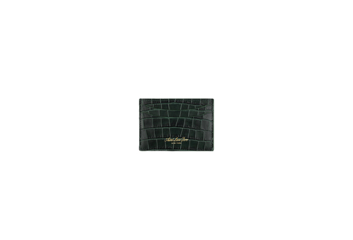 Aime Leon Dore Croc-Embossed Leather Cardholder 'Pine Grove' (FW25)