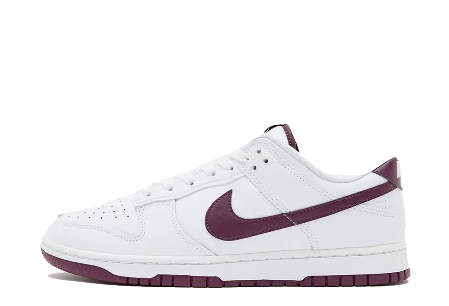 Nike Dunk Low 'Night Maroon' (2023) White/Night Maroon sneaker – authenticated on KLEKT