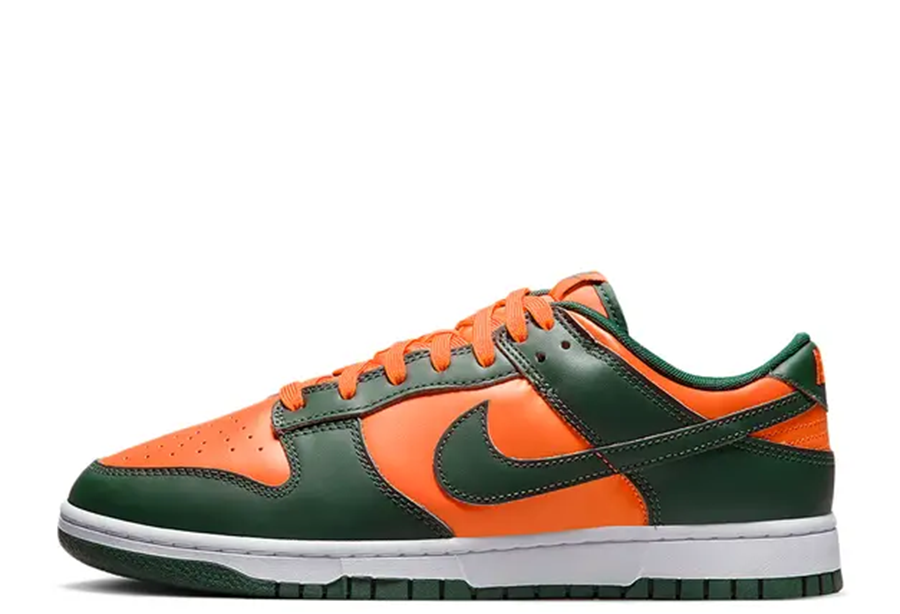 Nike Dunk Low Miami Hurricanes (2022) TEAM DARK GREEN/TEAM ORANGE-WHITE sneaker – authenticated on KLEKT