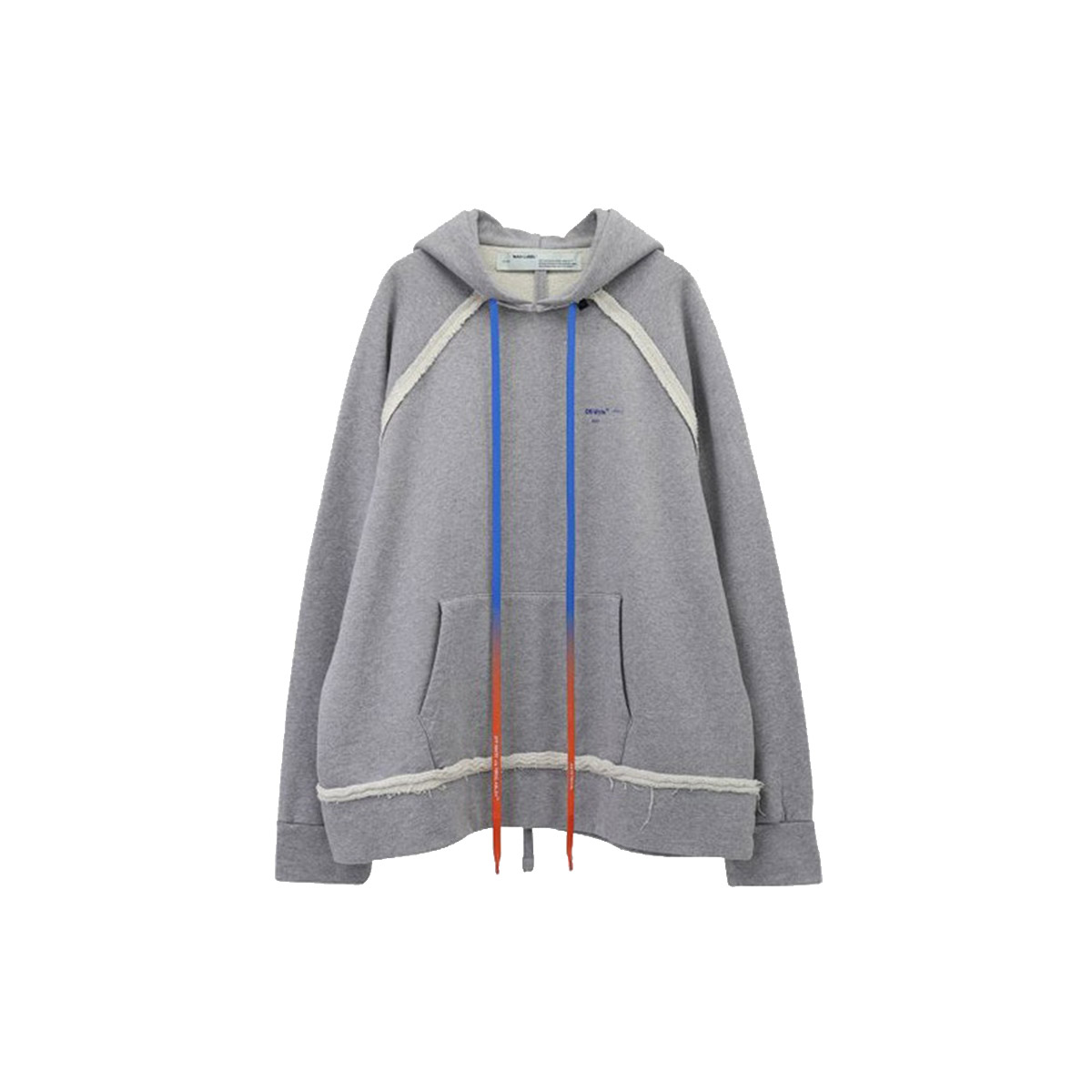 Off White Oversized Acrylic Arrows Hoodie Grey Blue (2019) Grey / Blue / Orange sneaker – authenticated on KLEKT