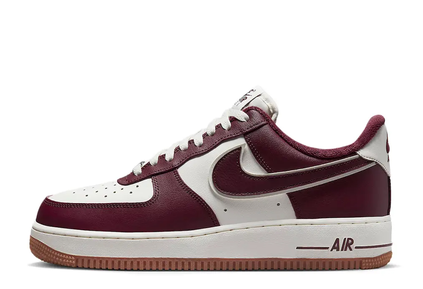 Nike Air Force 1 Low College Pack Maroon Gum (2022) SAIL/NIGHT MAROON-GUM MEDIUM BROWN sneaker – authenticated on KLEKT
