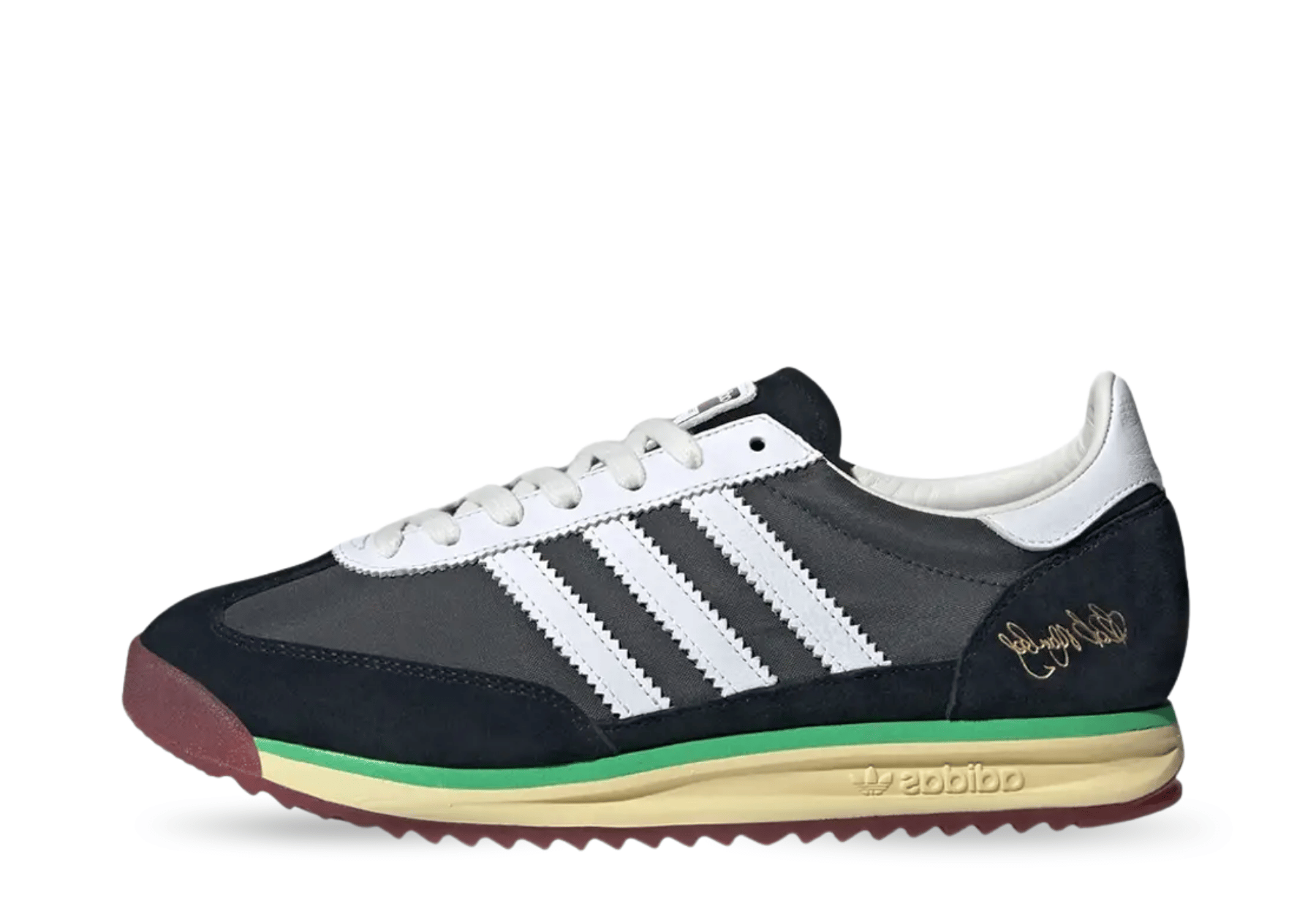 Adidas x Bob Marley SL 72 'One Love' (2024) CORE BLACK/CLOUD WHITE/OFF-WHITE sneaker – authenticated on KLEKT