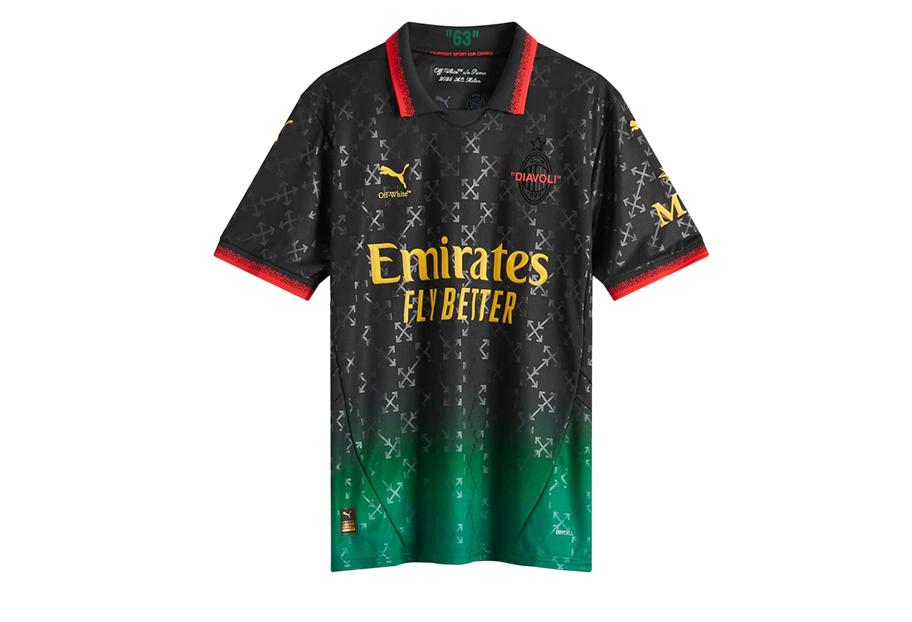 Puma x AC Milan x Off-White Goalkeeper Jersey 'Red/Power Green' (SS25) BLACK/GREEN sneaker – authenticated on KLEKT
