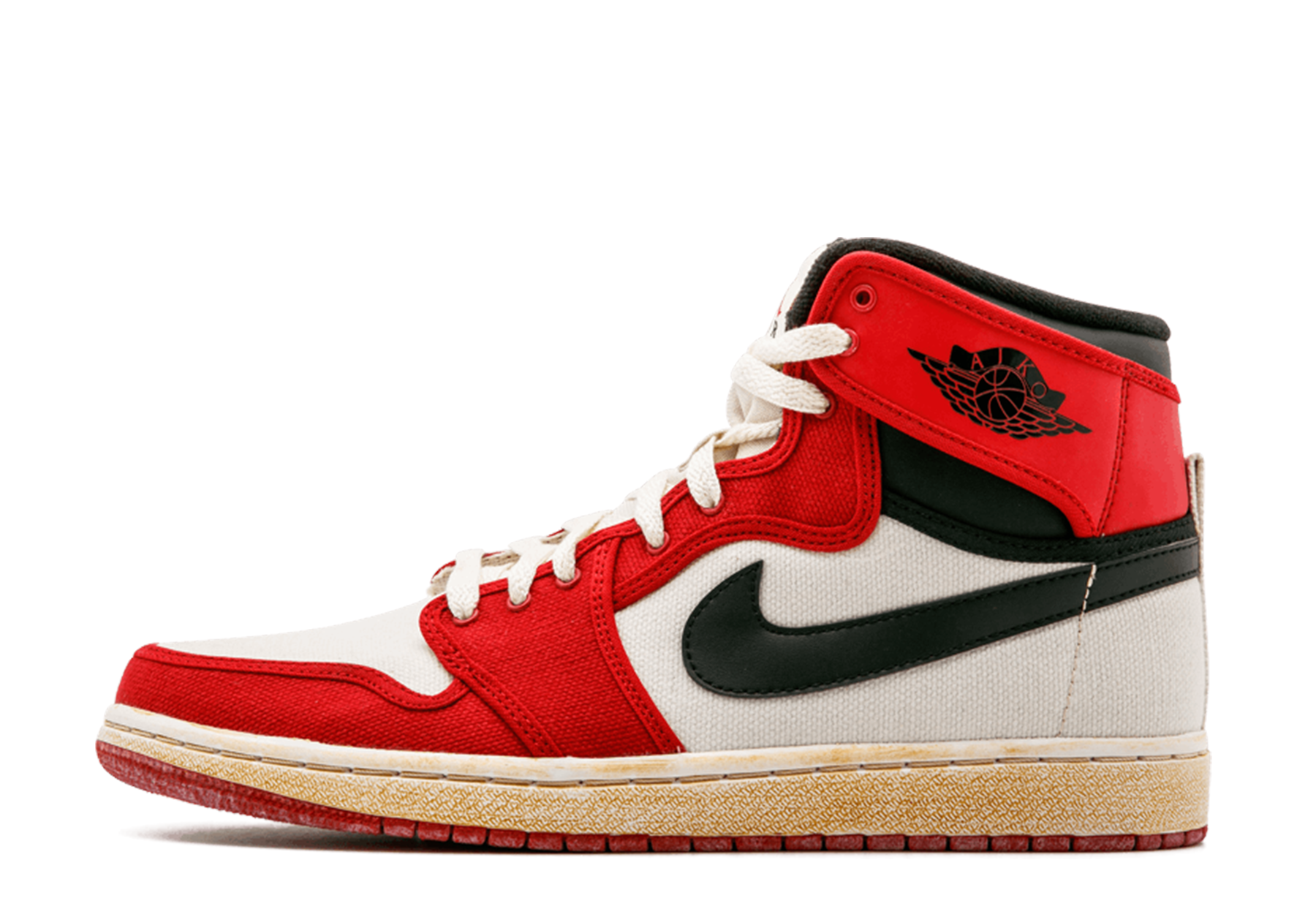 Air Jordan 1 Retro KO Hi 'Chicago Canvas' (2010) sneaker – authenticated on KLEKT