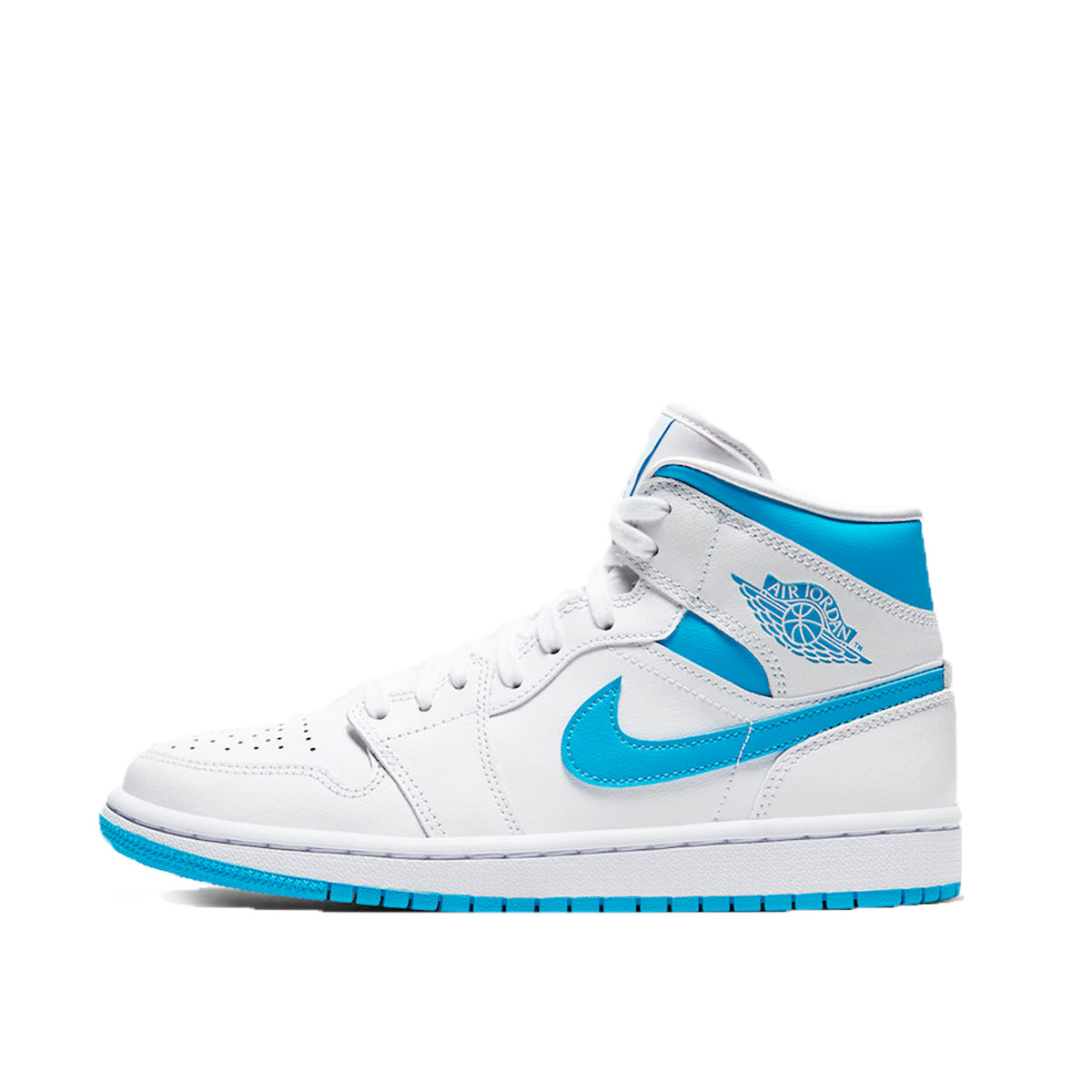 Air Jordan 1 Mid WMNS 'UNC' (2020) WHITE/UNIVERSITY BLUE/WHITE sneaker – authenticated on KLEKT