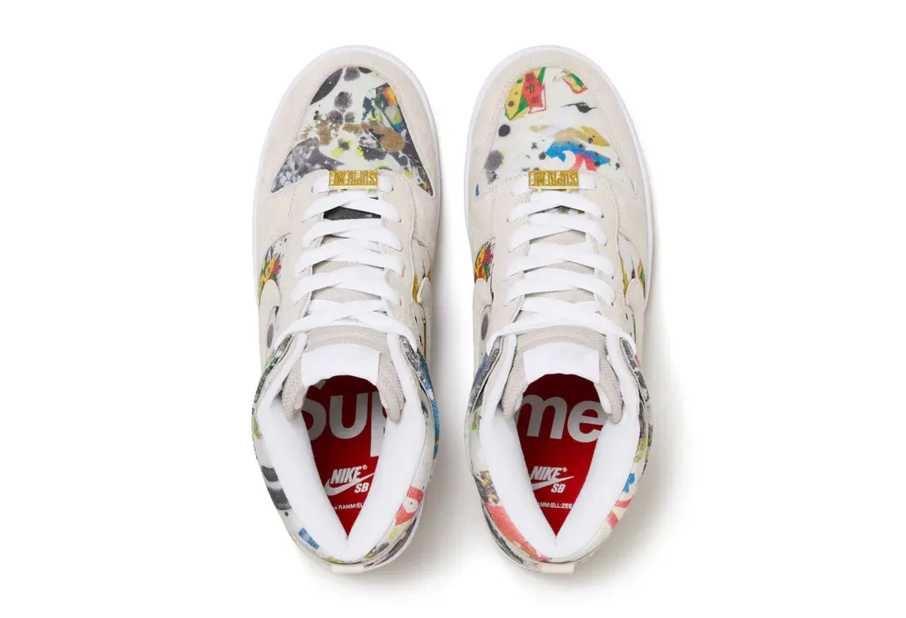 Nike SB x Supreme Dunk High 'Rammellzee' (2023) White/Multicolor/Gum sneaker – authenticated on KLEKT